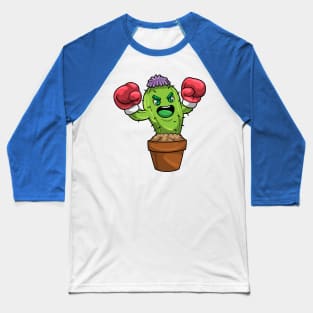 Cactus with Spines as Boxer with Boxing gloves Baseball T-Shirt